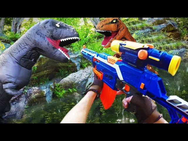 nerf war: jurassic park battle